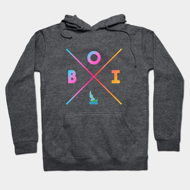 Boise Color Pop Design Hoodie by graphiczen